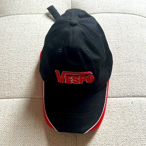 Vintage Vespo Black and Red Dad Cap